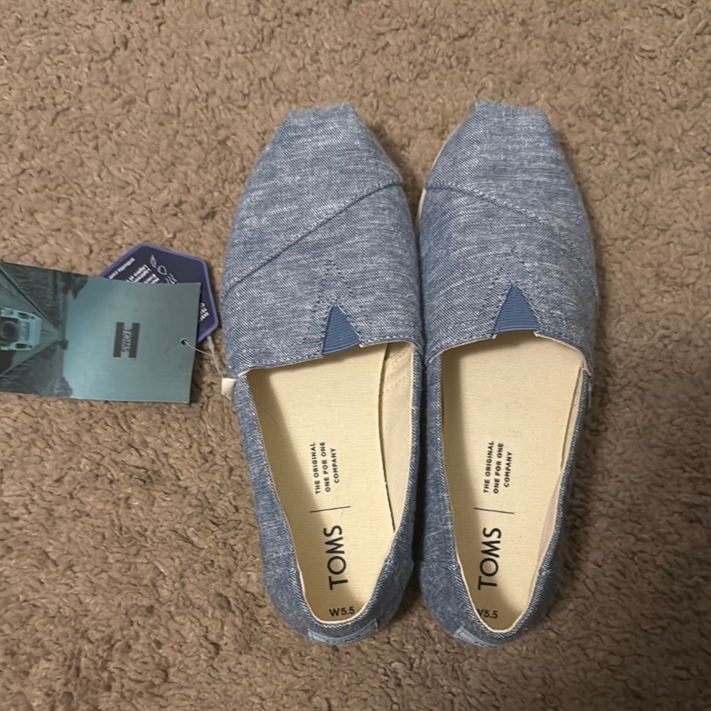 TOMS Blue Slip-On Shoes